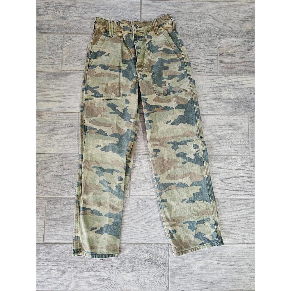 We The Free Camo Utility Pants in Green and Tan